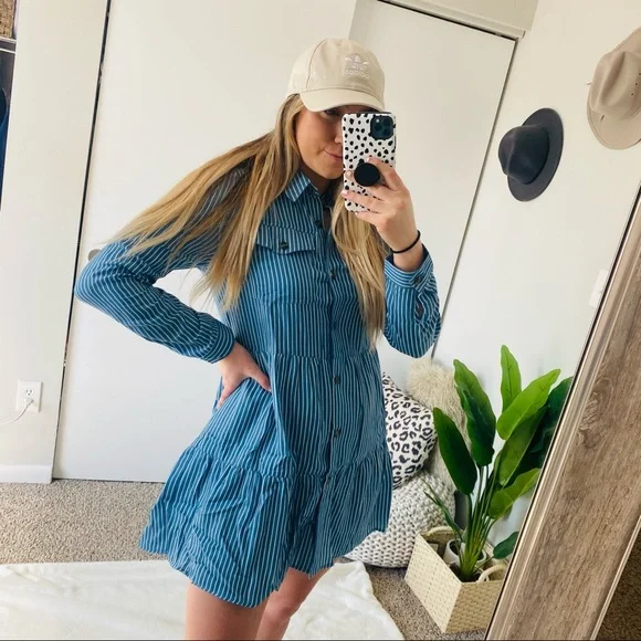 Kori striped button down dress - Picture 3 of 5